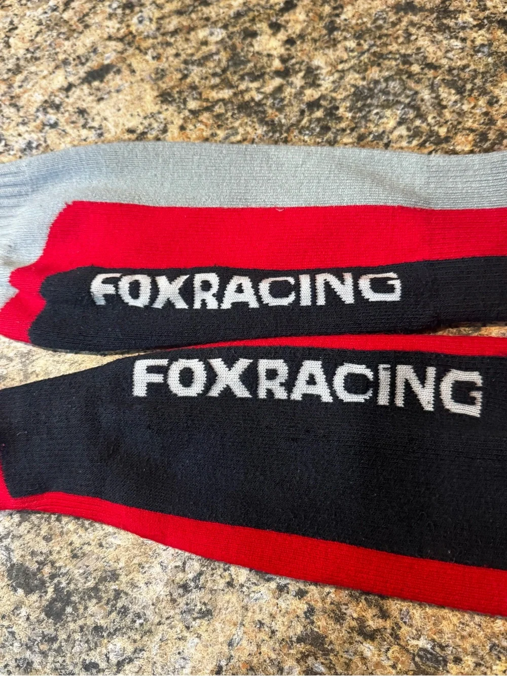 Fox Racing motocross moto men’s tall boot socks red black size Large